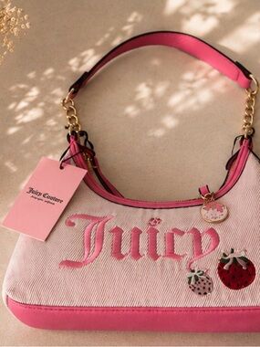 Juicy Couture Berry Sweet Pink Hobo Shoulder Bag